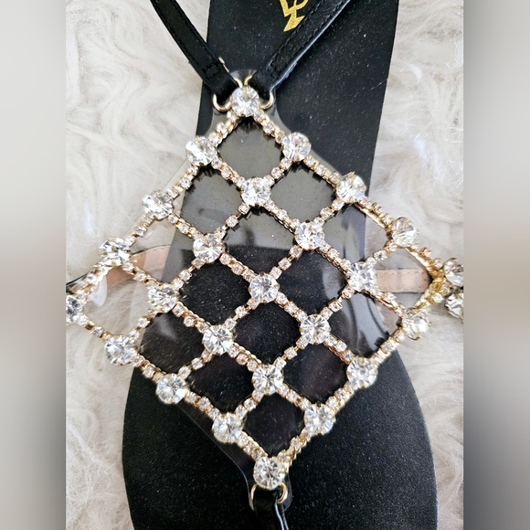 7.5 BLACK J CREW POM POM SANDALS  🩴 - Picture 2 of 9